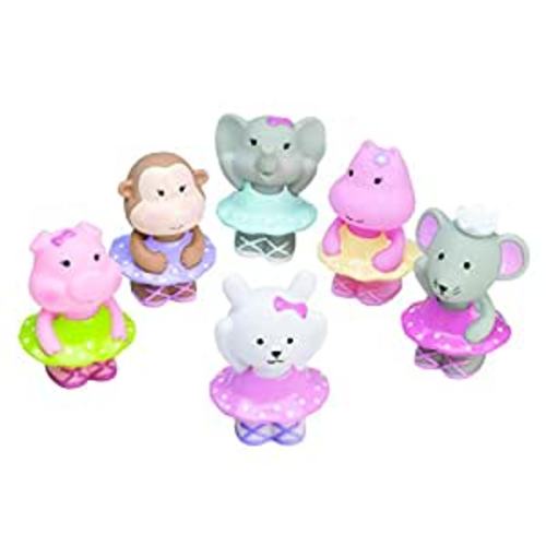 Amazon.com : Best Elegant Baby 6 Piece Bath Time Fun Rubber Water Squirties, Ballerina Monkey, Elephant, Animal Squirt Toys : Baby