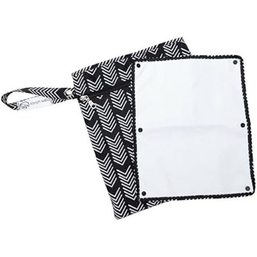Sarah Wells Pumparoo Wet/Dry Bag for Breast Pump Parts (Black & White)
