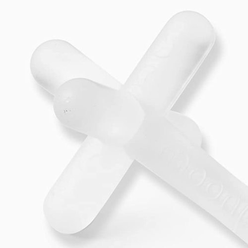 Moonjax Silicone Baby Teething Toys - Baby teether for Infants, Toddlers, Newborns, CPSIA Certified | Dishwasher, Sterilizer, and Freezer Safe - Clear