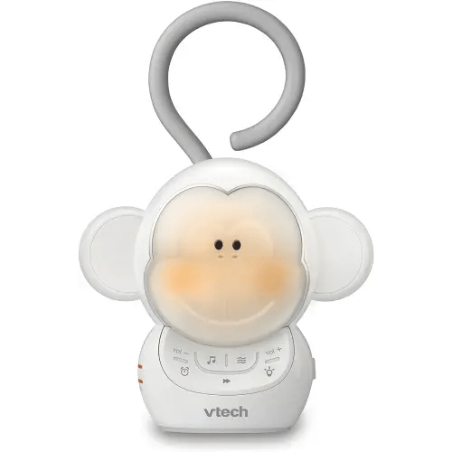 VTech BC8211 Myla The Monkey Baby Sleep Soother with a White Noise Sound Machine Featuring 5 Soft Ambient Sounds, 5 Calming Melodies & Soft-Glow Night Light, 1 Count (Pack of 1)