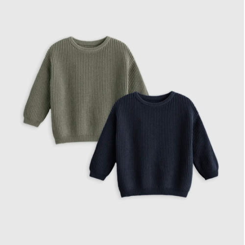 100% Organic Cotton Fisherman Tunic Sweater 2-Pack