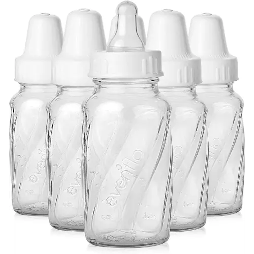 Evenflo Feeding Classic Glass, Twist Bottles, 4 Oz, 6 Bottles.
