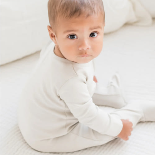 Peyton Zipper Sleeper - 0-3M, Stone