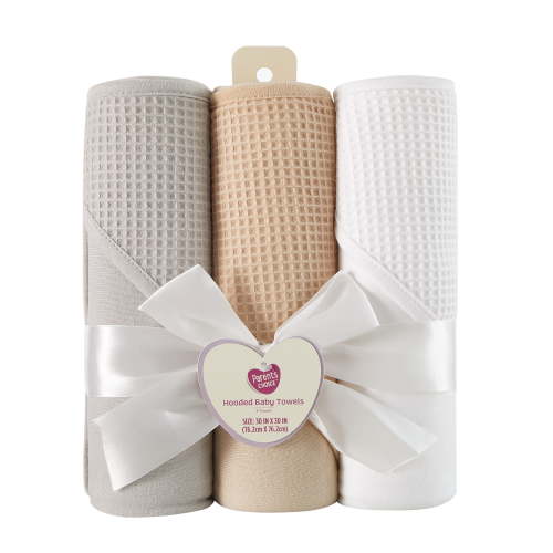 Parent's Choice 3-Pack 30" x 30" Hooded Towel, Neutral