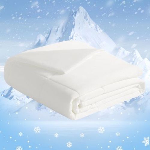 Nylon Toddler Cooling Blanket, Japanese Q-Max 0.43 Cold Tech Fabric, Breathable Summer Nap Blanket - NTBAY