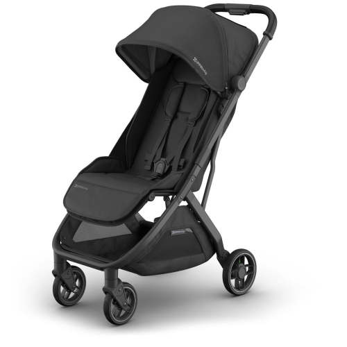UPPAbaby Minu V3 Compact Travel Stroller - Jake (Charcoal / Carbon Frame / Black Leather)