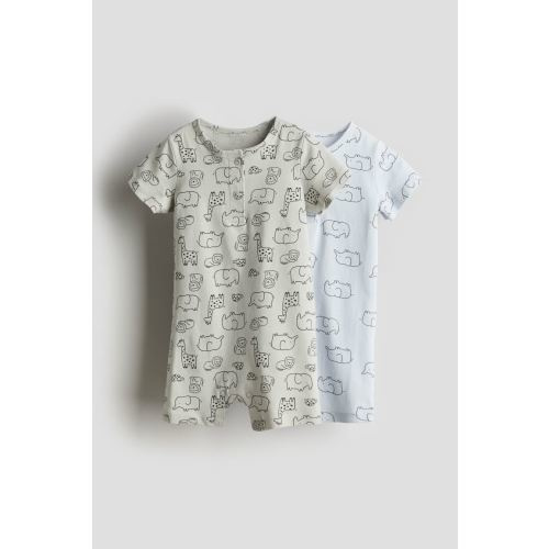 2-pack Cotton Jersey Jumpsuits, Round Neck, Short sleeve -Light blue/safari animals -Kids | H&M USH&MH&MInstagramTikTokYouTubePinterestFacebookH&M2-pack Cotton Jersey Jumpsuits, Round Neck, Short sleeve -Light blue/safari animals -Kids | H&M US2-pack Cott