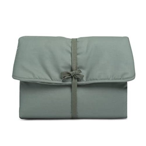 Natemia Baby Portable Diaper Changing Pad - Portable Changing Pad for Baby, Flexible Design for Travel, Machine Washable Percale Cotton, Made in Turkey, Baby Essentials - Lily Pad