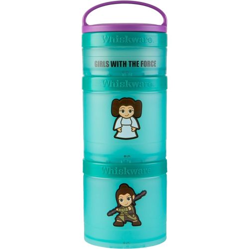 Whiskware Star Wars Snack Containers, 3 Stackable Snack Cups, Leia & Rey