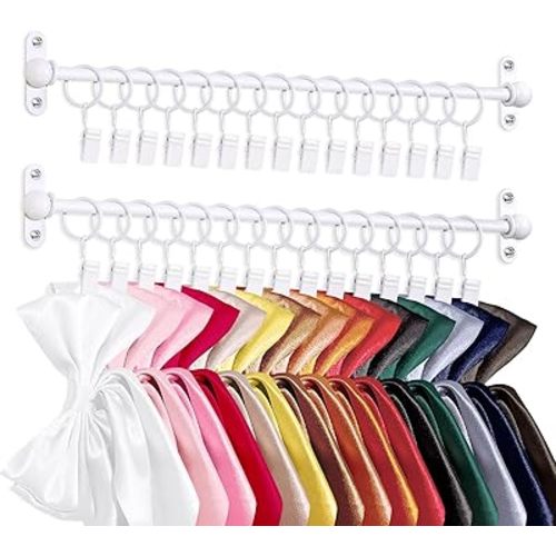 Bow Holder for Girls Hair Bows, Ribbon Hair Clip Oraganizer Hair Barrettes Storage for Women,Wall Hanging Alligator Clip Hair Accessories Organizer Bedroom College Dorm Decor (White-2pcs)