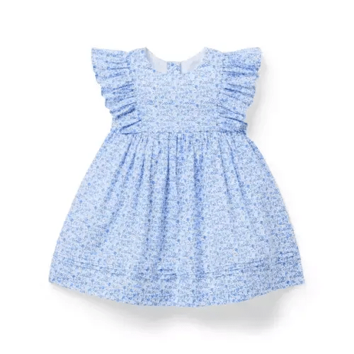Newborn Blue Reef Floral Baby Ditsy Floral Ruffle Dress by Janie and Jack