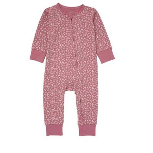 Hanes Pure Comfort Baby Long Sleeve Footless Sleep N' Play, Organic Cotton, Boys & Girls Pink Butterflies 6mth