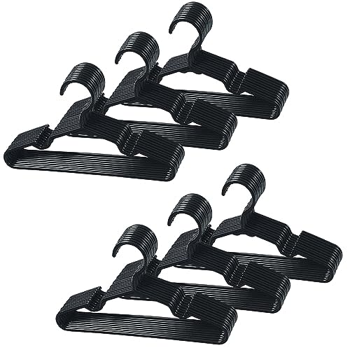 60 pcs Black Baby Nursery Closet Hangers,Non-Slip Laundry Infant Pant Hanger for Newborn Clothes Gift,Ultra-Thin Child Coat Hanger for Girl Boy Toddler Kid