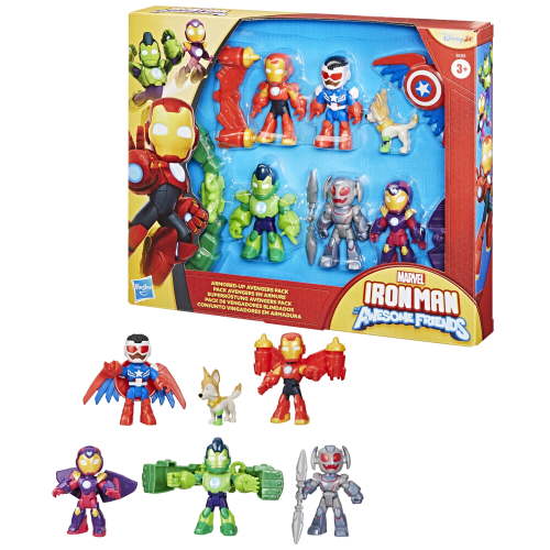 Iron Man + Awesome Friends Armored-Up Action Figure Set