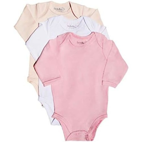 123 Bear Baby Cotton Long-Sleeve bodysuits 0-3m