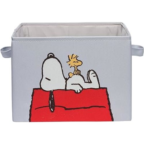 Lambs & Ivy Snoopy Foldable/Collapsible Storage Bin/Basket Organizer w/ Handles
