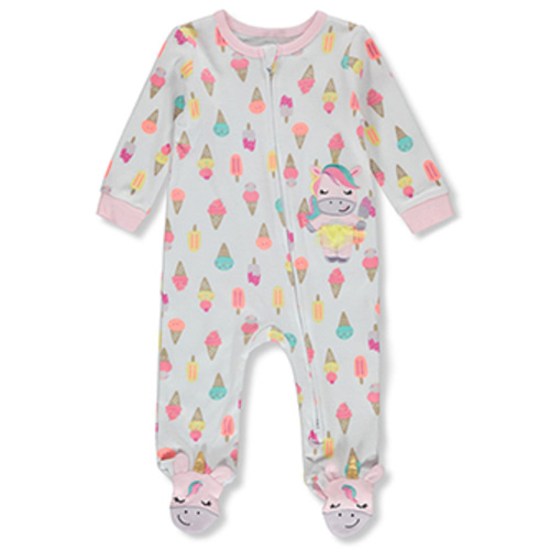 Koala Baby Baby Girls' Ice cream Footed Coveralls