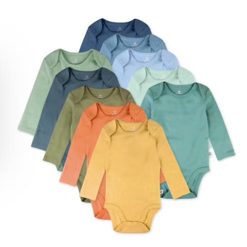 10-Pack Organic Cotton Long Sleeve Bodysuits | Honest Baby Clothing
