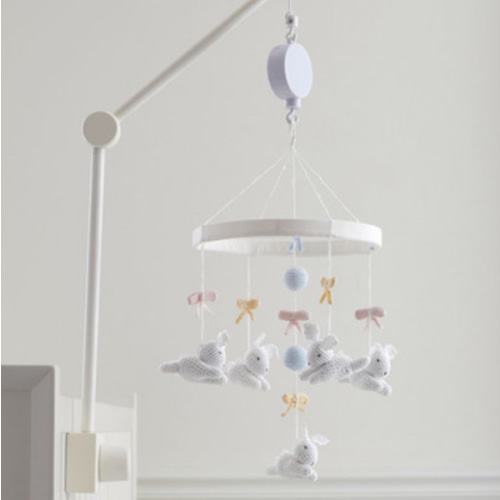 AERIN Knit Bunny Musical Baby Cot Mobile | Pottery Barn Kids AU