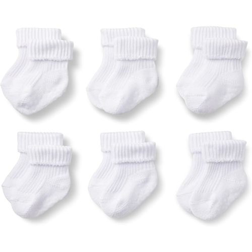 Amazon Essentials x Sofia Grainge Unisex Toddlers and Babies' Knitted Turn Cuff Socks, 6 Pairs