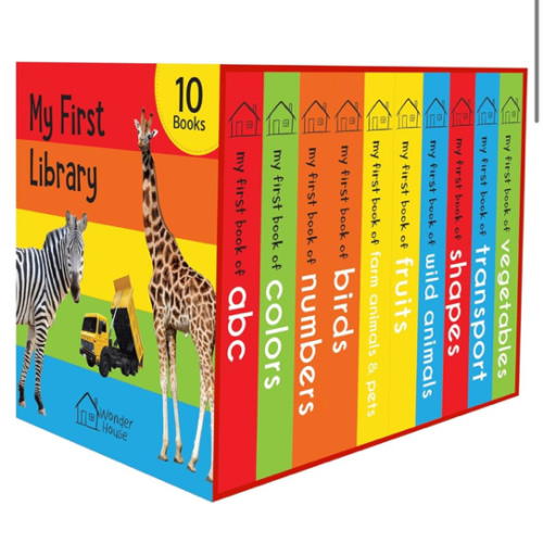 My First Library: Boxset of 10 Board Books for Kids