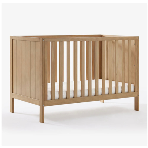 HARPPA Grevia | 5-in-1 Convertible Wooden Baby Crib – Compact Crib for Apartments, Newborn & Infant Bedding Solution, Ideal for Small Spaces