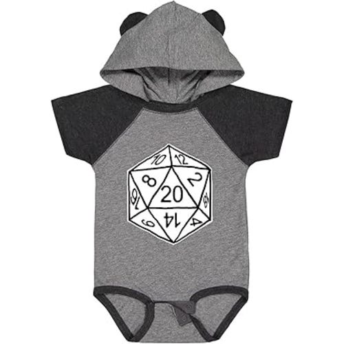 inktastic 20 Sided White Dice Baby Bodysuit - Gus Fink Studios