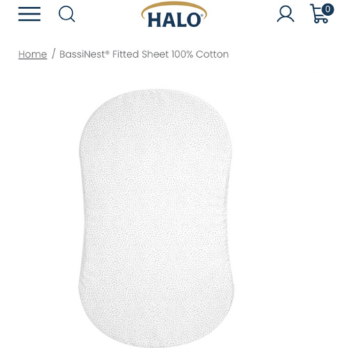 Pebble BassiNest Fitted Sheet | HALO