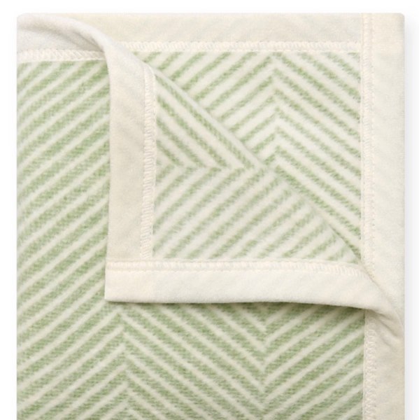 Harborview Herringbone Sprout Green Mini Blanket