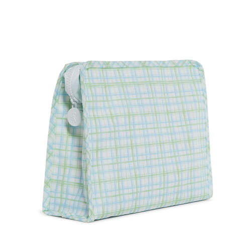 Roadie Large Zip Pouch - Classic Green Plaid