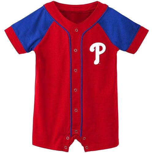 Outerstuff MLB Unisex-Baby Newborn & Infants 0-24 Months Little Slugger Creeper Bodysuit Romper