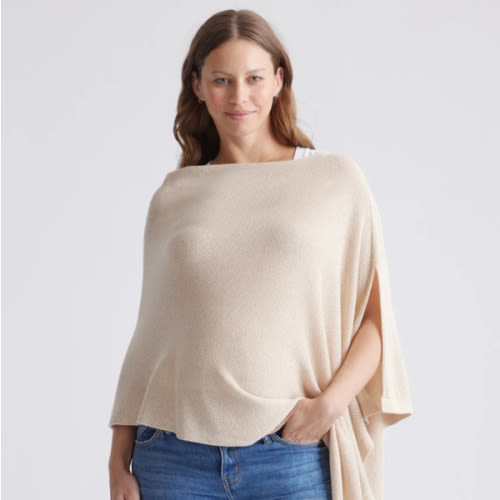 Lightweight Cotton Cashmere Nursing Shawl
