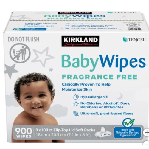 Kirkland Signature Baby Wipes Fragrance Free, 900-count