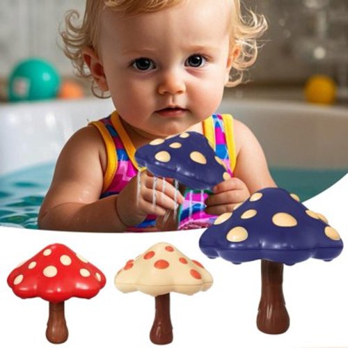 ZenCart 3 in 1 Mushroom Bath Toy for Kids Spinning Gyro Shower Head Tub Toy Cute Ornament Creative Water Play Toy for Boys Girls