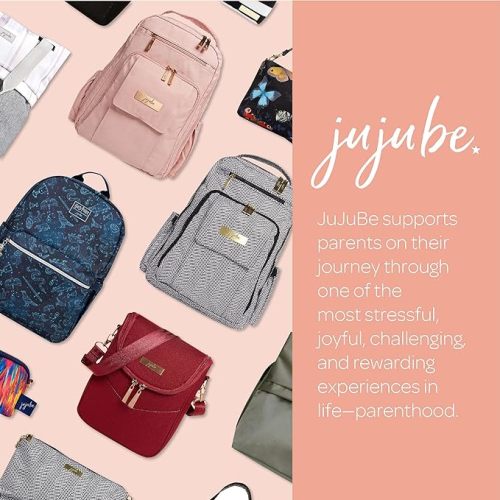 JuJuBe Insulated Baby Bottle Cooler Bag for Travel Breastmilk Storage, Portable Bottle Carrier for Breast Milk Bottles, Ice Pack, Multipurpose Insulated Food Storage Bag, “Be Cool” - Indigo Chromatics