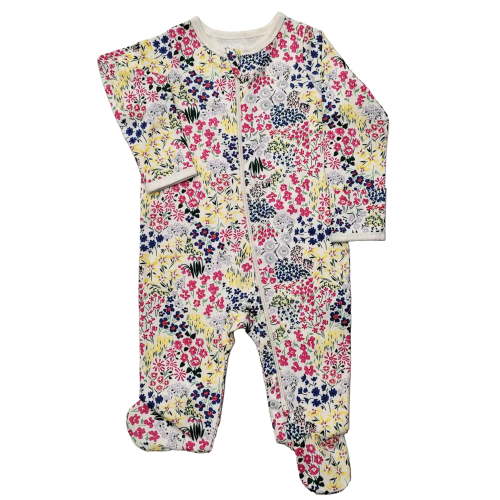 Wonder Nation Baby Gender Neutral Zip Front Footed Sleep N Play Pajamas, 2-Pack, Sizes Preemie-6/9 Months