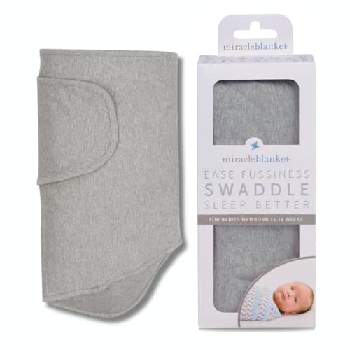 Miracle Blanket Swaddle Wrap - Newborn Essential Baby Blanket - Soft Sleep Sack Ideal for Newborns and Infants (Solid Heather Gray)