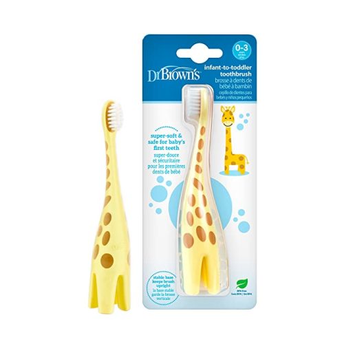 Amazon.com : Dr. Brown’s Infant-to-Toddler Training Toothbrush, Giraffe, 0-3 years : Health & Household
