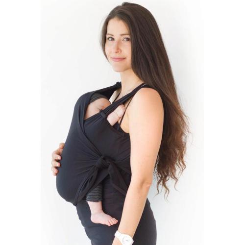 Newborn Baby Carrier | Infant Wrap | Babywearing Shirt - Basic Black