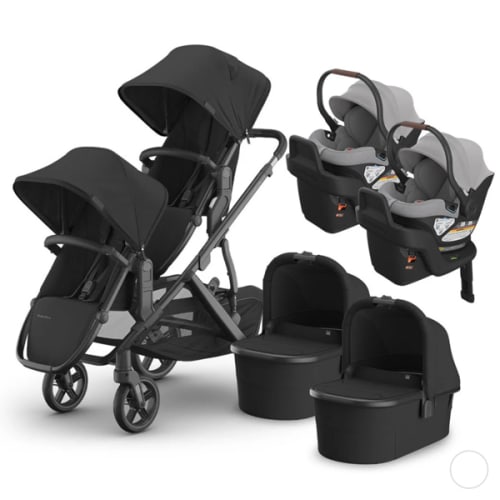 UPPAbaby Vista V3 Twin Stroller + Aria Travel System | Modern Nursery™