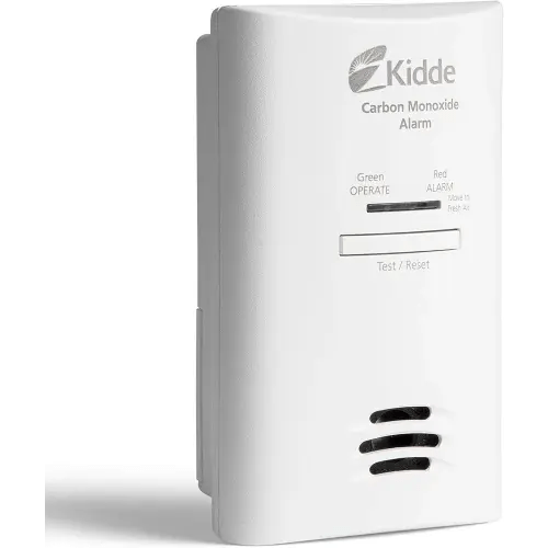 Kidde Carbon Monoxide Detector, Plug In Wall with AA Battery Backup, Test-Hush Button