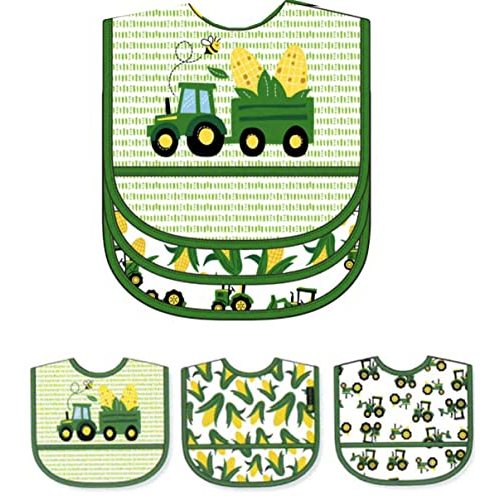 John Deere 3 Pack Tractor, Corn Peva Bibs Front Pocket
