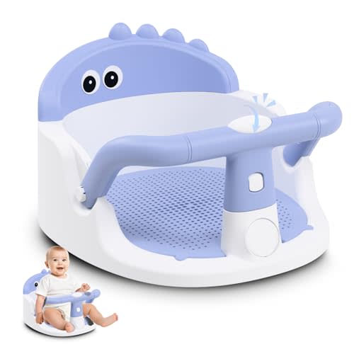 Baby Bath Seat for Babies 6 Months & Up Sitting Up | Non-Slip Baby Bath Chair with Suction Cup, Safe and Comfortable Portable Infant Bath Seat for Bathroom, Bathtub Tub