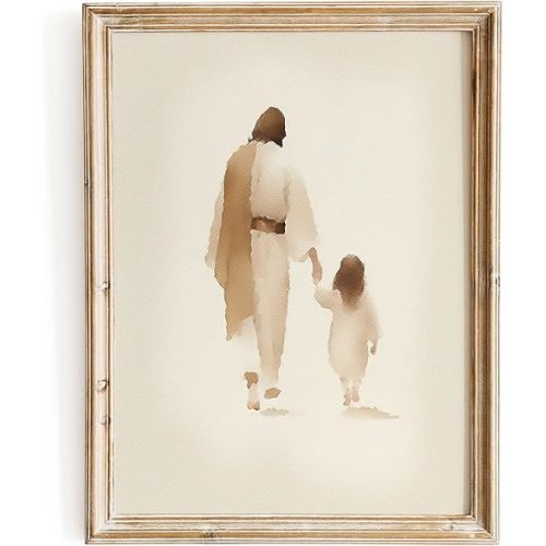 ESSEN Life | The Way He Leads | Jesus Wall Art - Christian Decor, Perfect for Home & Christmas - Unframed (8x10)