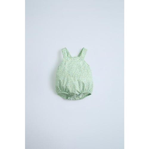 T-STRAP BOOTIESLEAF PRINT POPLIN ROMPERLEAF PRINT POPLIN BONNET