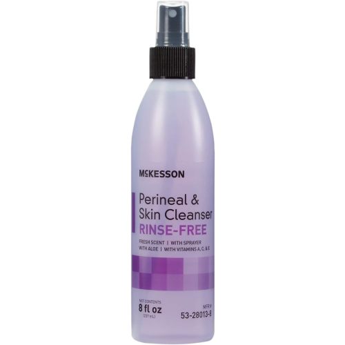 McKesson Perineal Skin Cleanser with Aloe, 8 oz [Pack of 1] Rinse-Free Body Wash for Incontinence or Ostomy Care, Fresh Scent