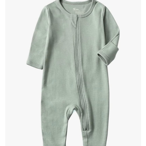 O2 BABY Baby Boys Girls Organic Cotton Zip-Front Sleeper Pajamas, Footed Sleep 'n Play