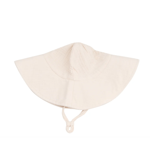 Wide Brim Sunhat - Muslin White Swan | Angel Dear