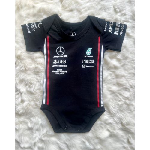 New baby bodysuits F1 Mercedes Racing romper Hamilton | Black Edition