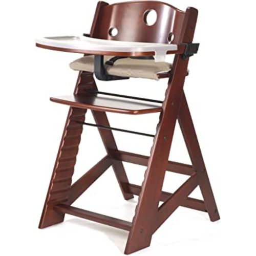 Height Right High Chair with Tray, Mahogany